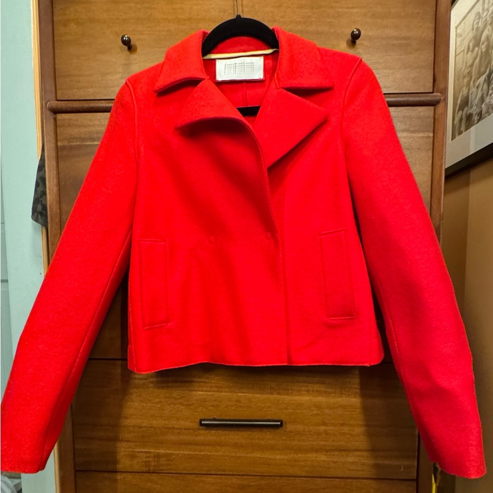 Women's Red Puffer Jacket - Picture 5 of 7